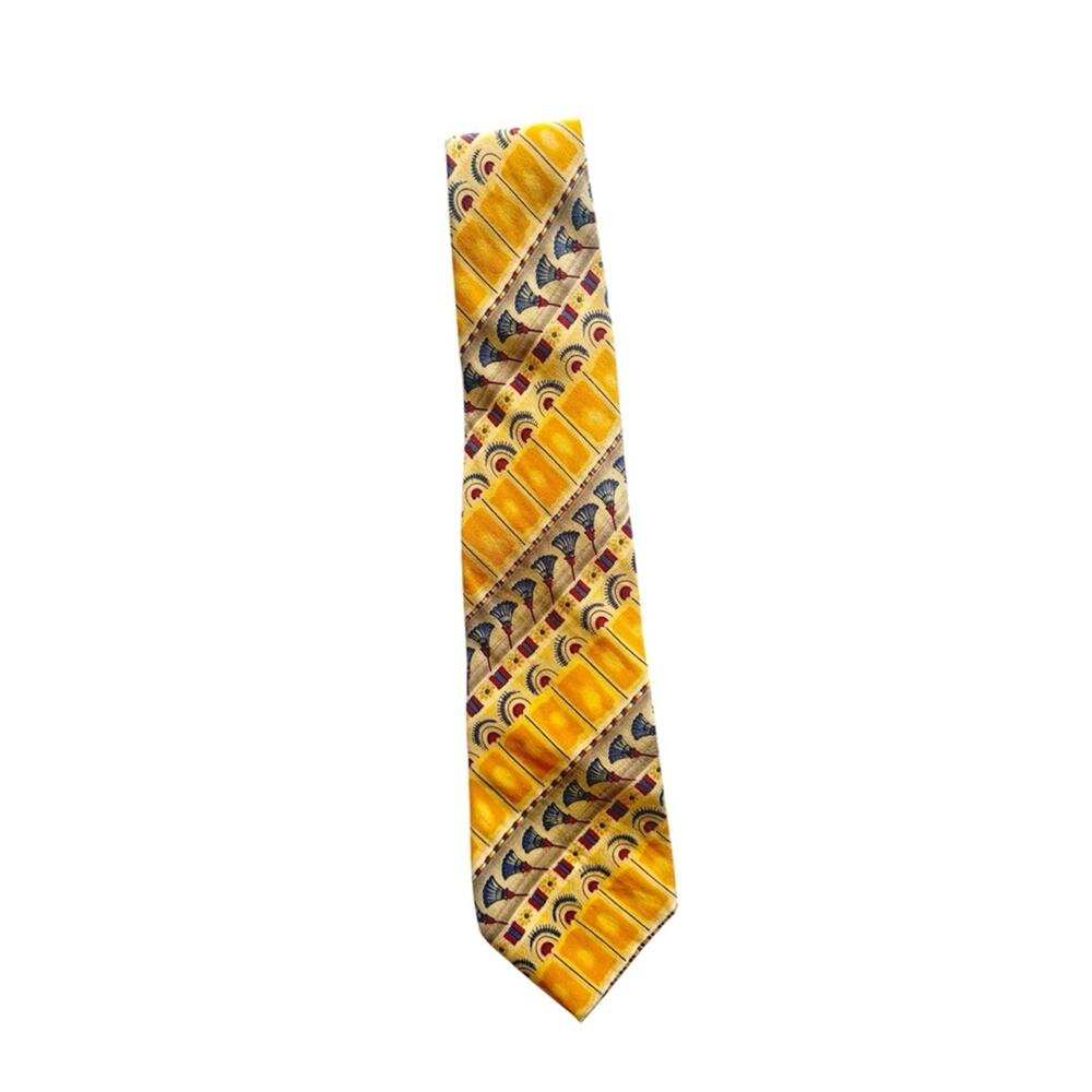 The Metropolitan Museum of Art Printed Tie Men's Necktie Yellow Gold